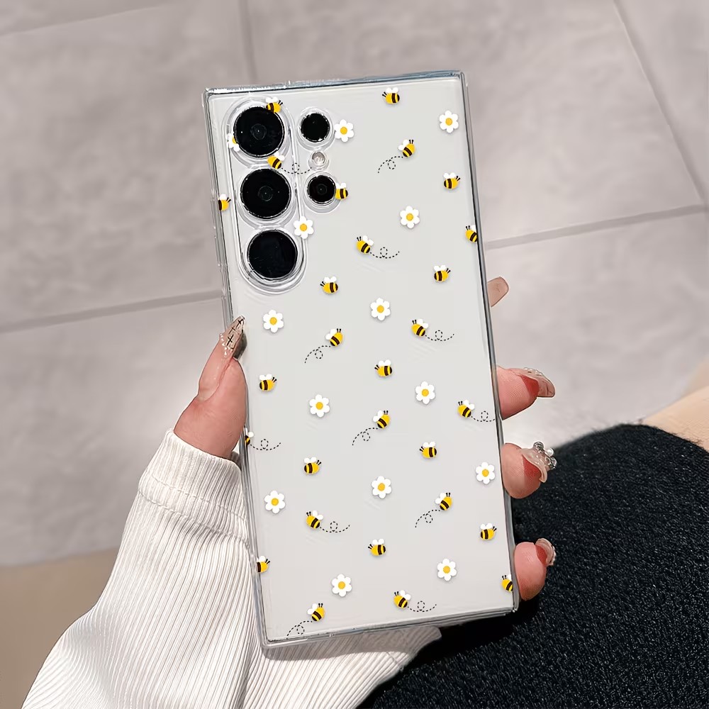Transparent TPU Cute Bee Daisy - Samsung Galaxy A55 评论和价格