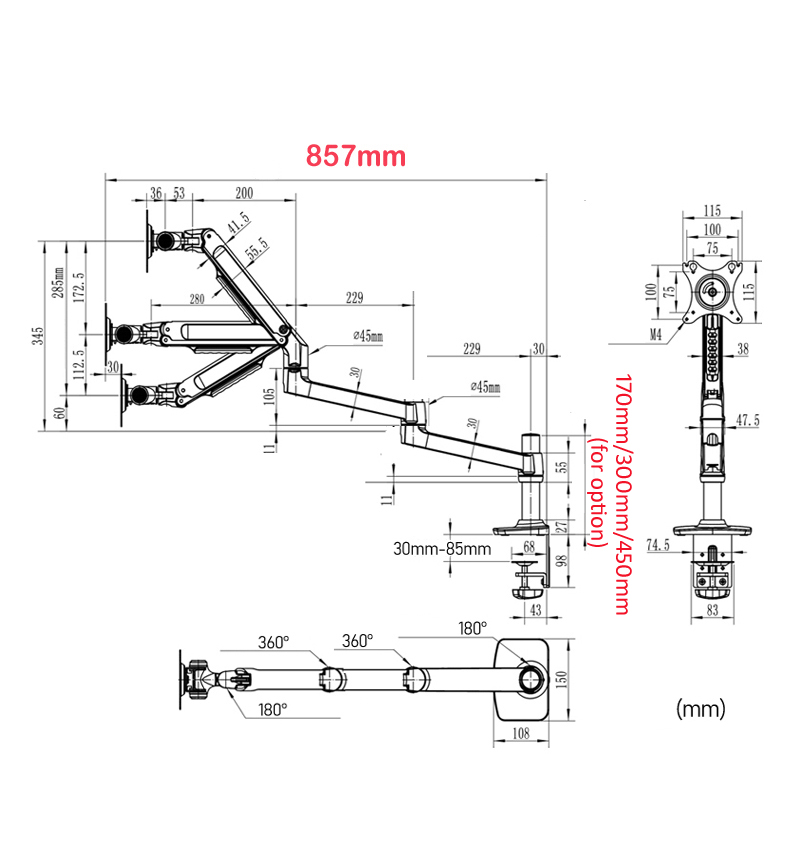 450mm DL-8013LP Full Motion 17 - Tablet Lap Desk 评论和价格