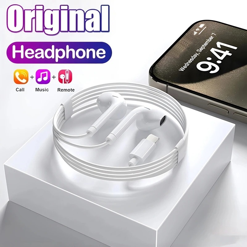 Original Headphones For Apple  - Wired Earphone Lightning 评论和价格