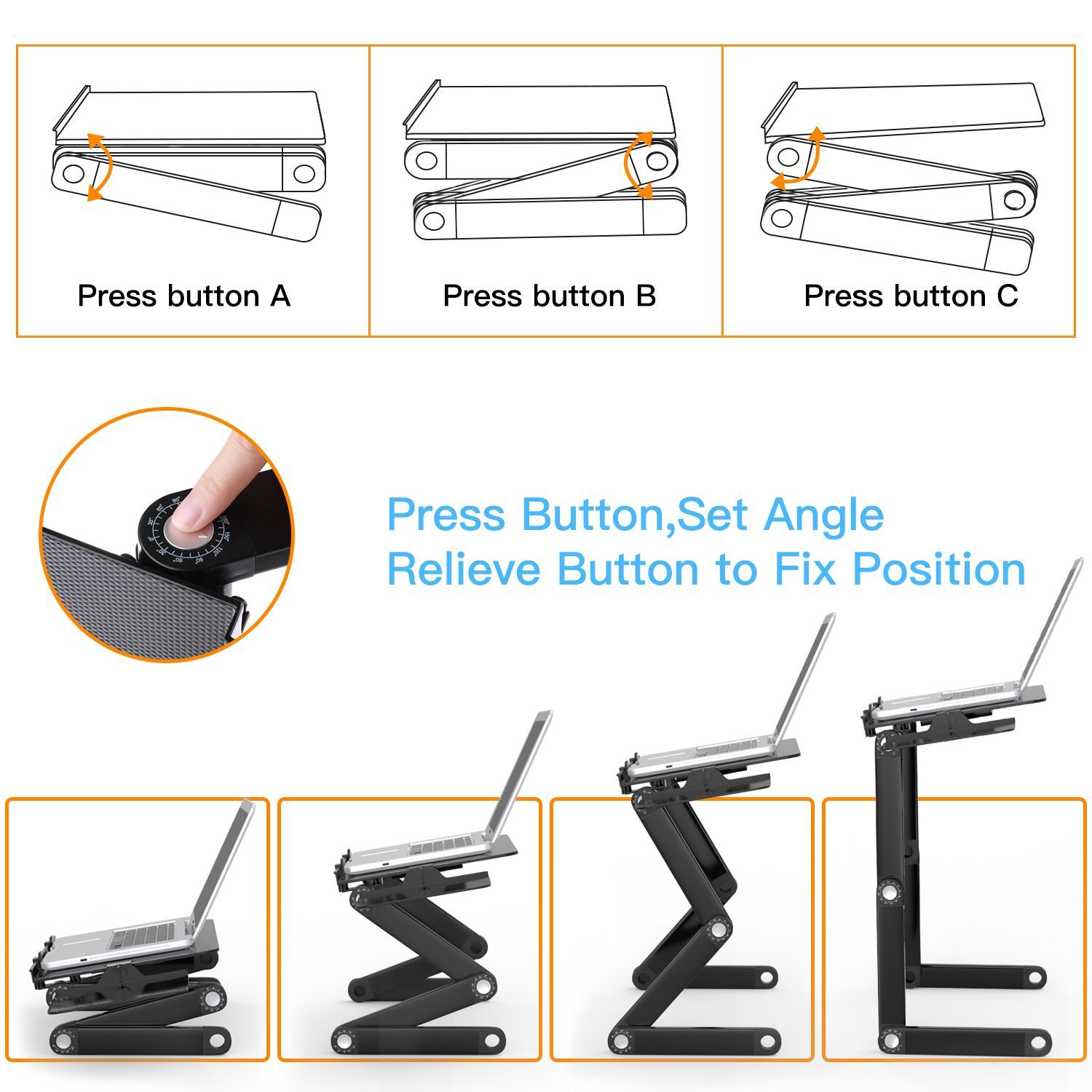 Aluminum Alloy Laptop Table Fo - Tablet Lap Desk 评论和价格